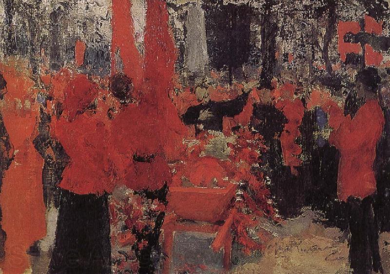 Ilia Efimovich Repin Red's funeral Germany oil painting art
